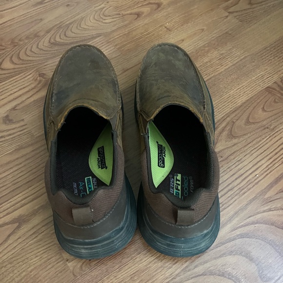 Skechers Brown Suede Slip-On Shoes - Picture 3 of 6